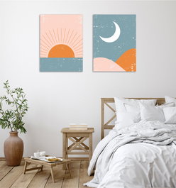 Wallity IDC02 Conjunto de 2 Lienzos Decorativos 30 x 40 cm